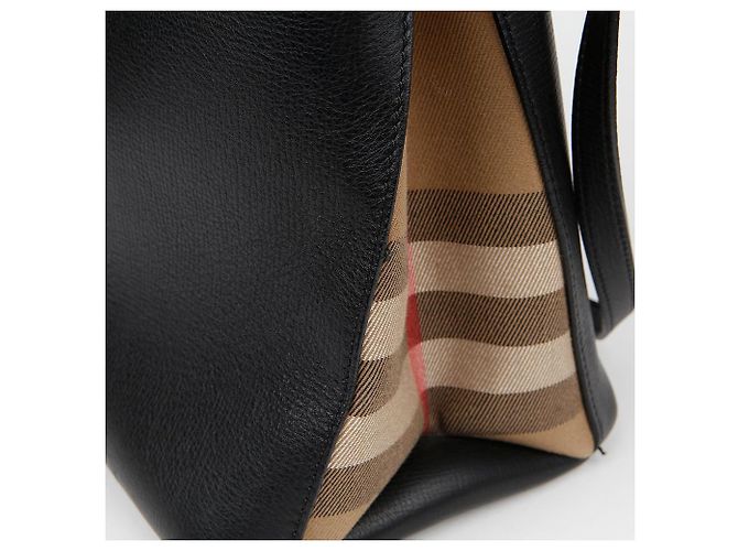 Burberry Saco de ombro tote Banner Medium Preto - vista 6