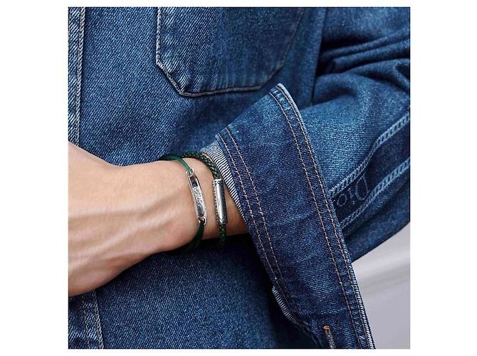 Dior Bracciale in pelle intrecciata Multicolore - vista 7