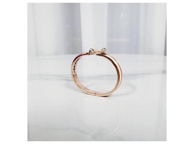 Hermès Bracciale Mini Click Cream Rose Gold Bianco - vista 7