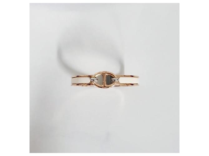 Hermès Bracciale Mini Click Cream Rose Gold Bianco - vista 8