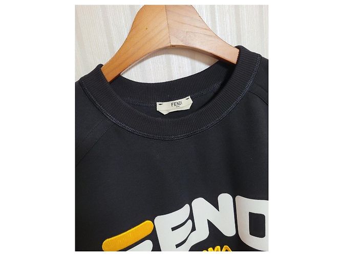 Fendi Sweatshirt mit Logo-Stickerei Schwarz - Ansicht 2