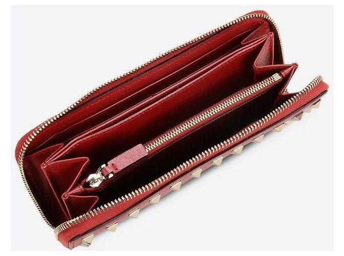 Valentino Cartera larga Gold Rockstud Roja - vista 5