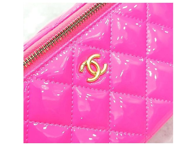 Chanel Necessaire Vanity New Patent Pink Golden Ball Rosa - vista 4