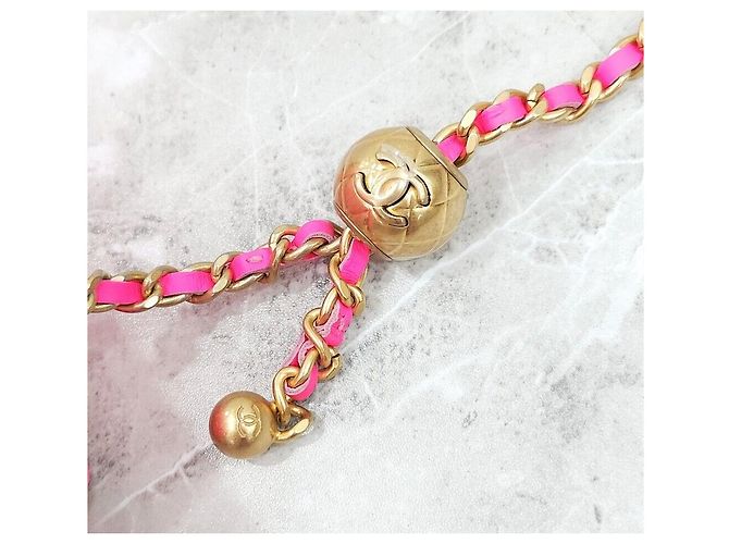 Chanel Necessaire Vanity New Patent Pink Golden Ball Rosa - vista 5