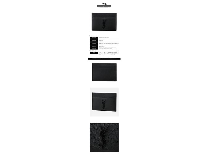 Saint Laurent Tarjetero Monogram All Black - vista 2