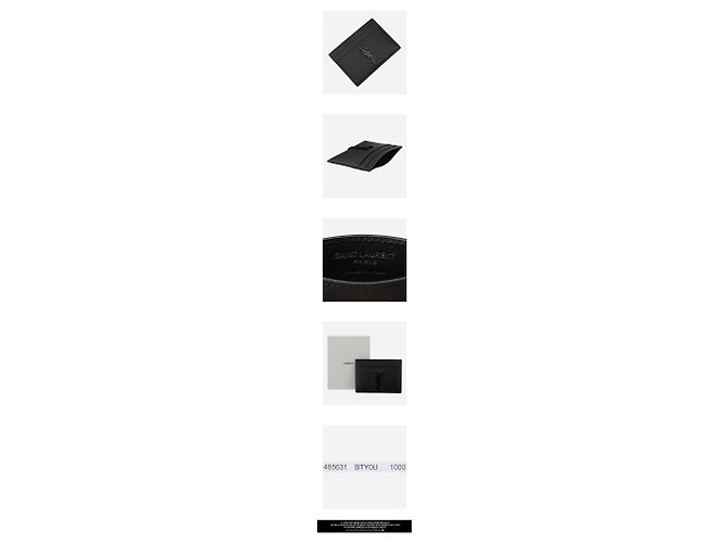 Saint Laurent Tarjetero Monogram All Black - vista 3