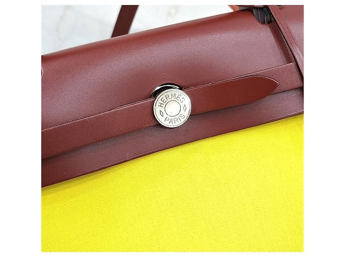 Hermès New Jib Airback Yellow Canvas - vista 4