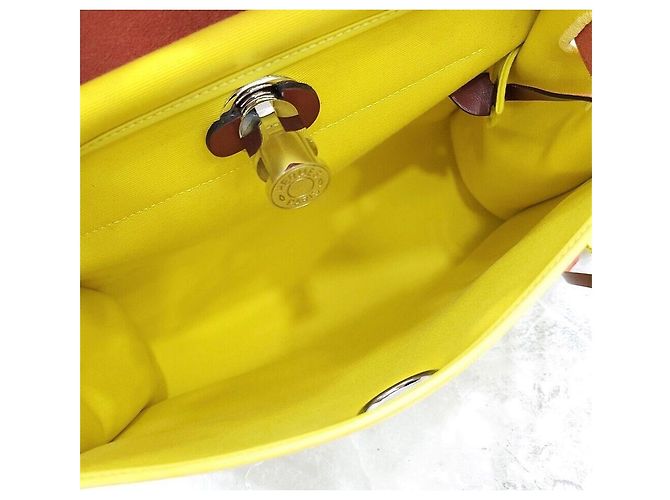 Hermès New Jib Airback Yellow Canvas - vista 8