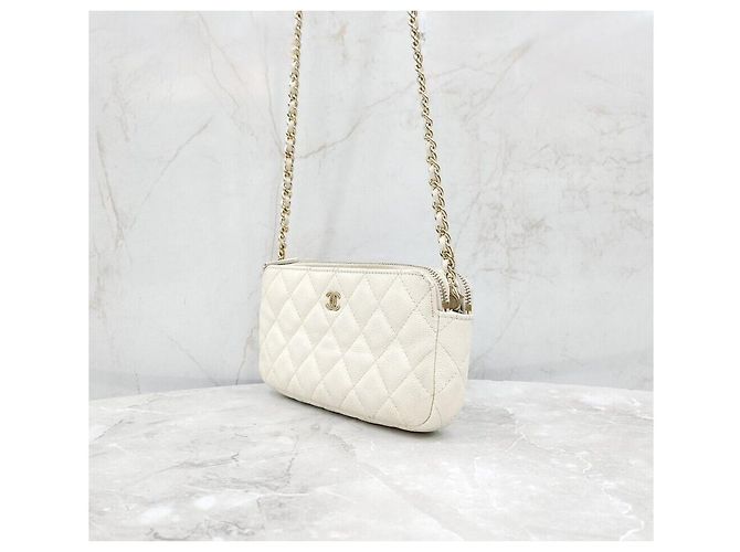 Chanel Borsa a tracolla Caviar WOC Mini Double Zip Chain - vista 2
