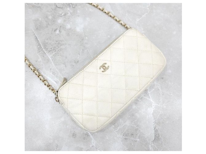 Chanel Borsa a tracolla Caviar WOC Mini Double Zip Chain - vista 5