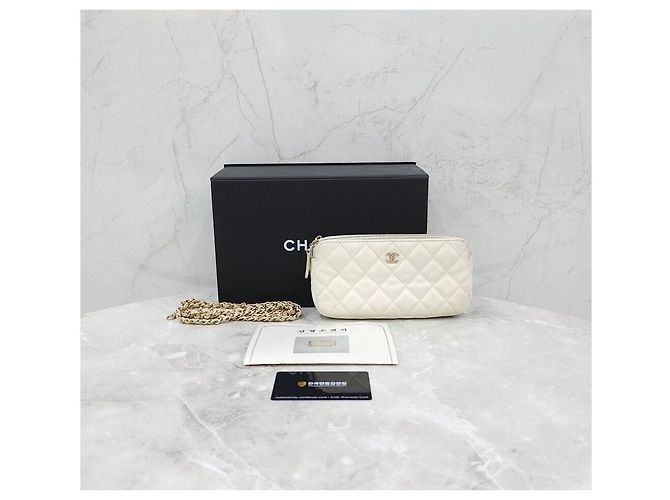 Chanel Borsa a tracolla Caviar WOC Mini Double Zip Chain - vista 9