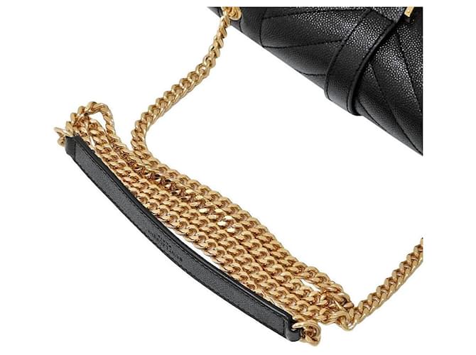 Saint Laurent Borsa a tracolla Monogram Chain Nero - vista 3