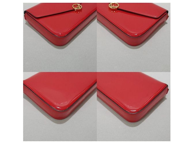 Fendi Borsa a tracolla WOC in vernice con catena e logo Argento - vista 8