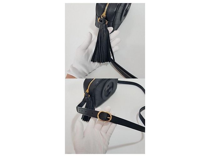 Gucci Borsa a tracolla piccola Blondie Tassel Nera - vista 5