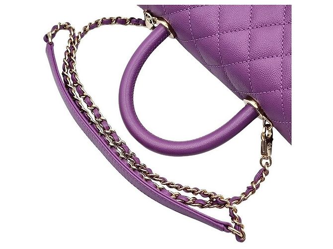 Chanel Caviar Coco Handle Roxo - vista 3
