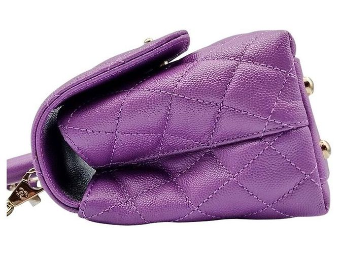 Chanel Caviar Coco Handle Roxo - vista 4