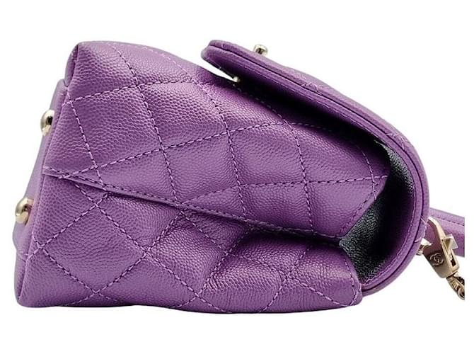 Chanel Caviar Coco Handle Roxo - vista 5