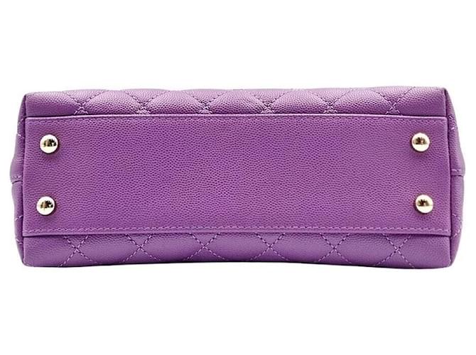Chanel Caviar Coco Handle Roxo - vista 6
