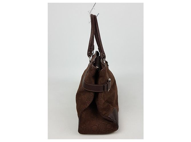 Salvatore Ferragamo Borsa a spalla Logo Gancini Marrone - vista 4