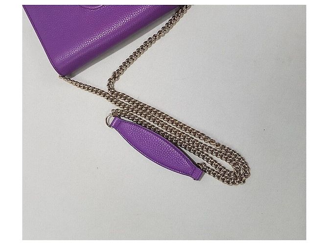 Gucci Borsa a tracolla Soho Mini Chain Porpora - vista 7