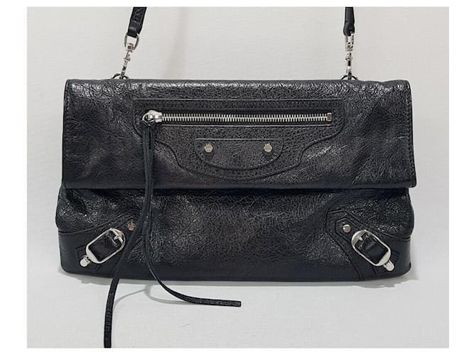 Balenciaga Clutch a Busta e Borsa a Tracolla Nero - vista 2