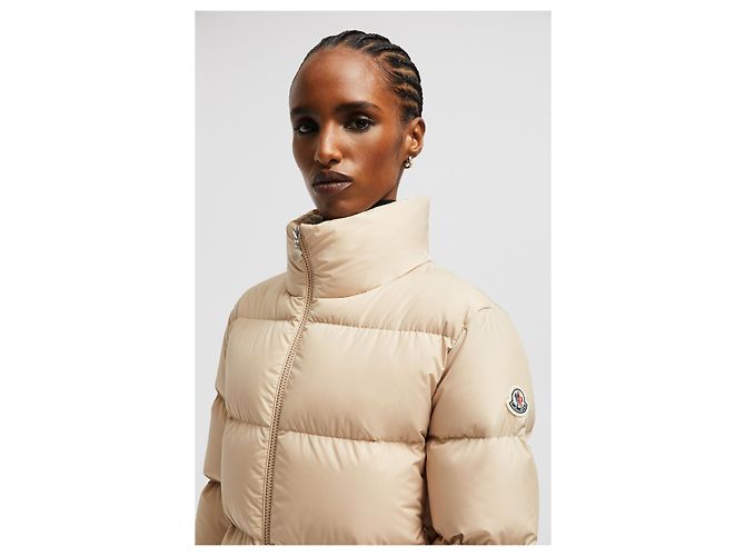 Moncler Generalüberholte Abbadia kurze Daunenjacke, Beige, Größe Braun - Ansicht 5