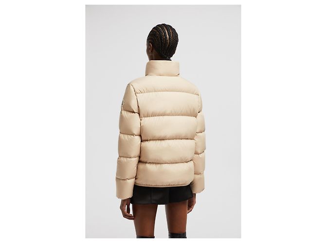 Moncler Generalüberholte Abbadia kurze Daunenjacke, Beige, Größe Braun - Ansicht 6