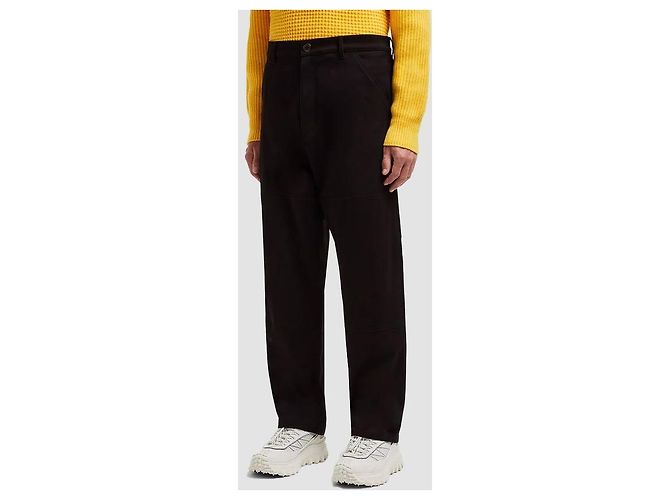 Moncler gerade geschnittene Canvas-Hose Silber - Ansicht 3