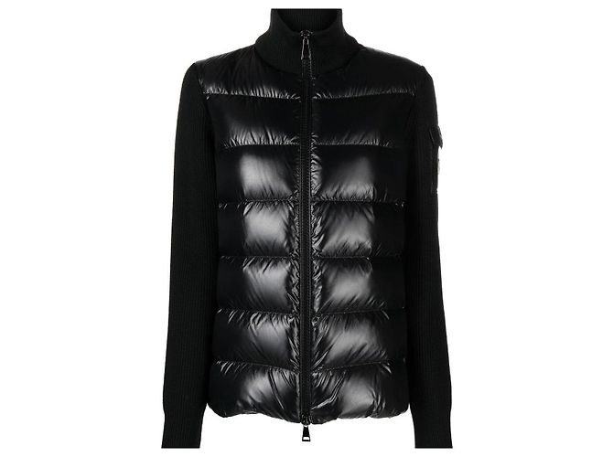 Moncler Gesteppter Wollcardigan Schwarz - Ansicht 2