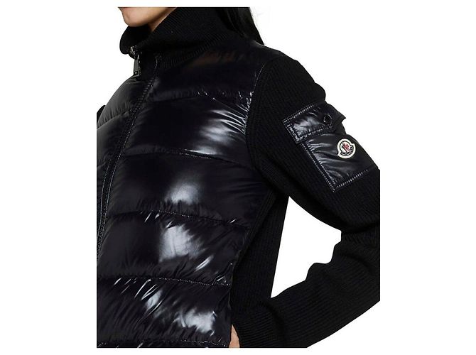 Moncler Gesteppter Wollcardigan Schwarz - Ansicht 3