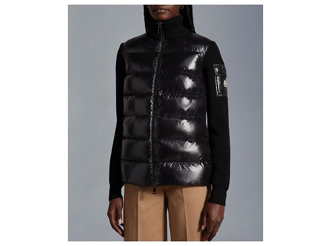 Moncler Gesteppter Wollcardigan Schwarz - Ansicht 4