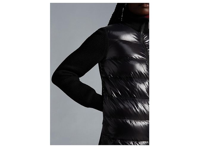 Moncler Gesteppter Wollcardigan Schwarz - Ansicht 6