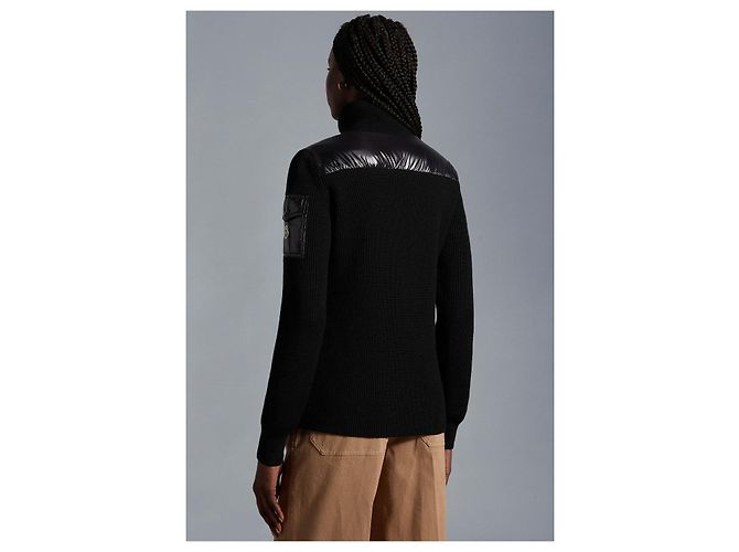 Moncler Gesteppter Wollcardigan Schwarz - Ansicht 7