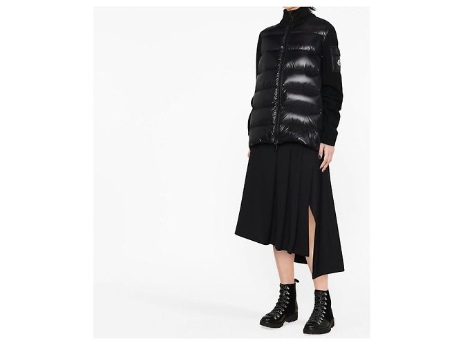 Moncler Gesteppter Wollcardigan Schwarz - Ansicht 9