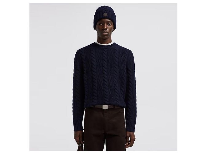 Moncler Strickpullover aus Wolle und Kaschmir mit Rundhalsausschnitt Schwarz - Ansicht 2