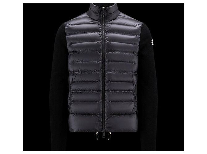 Moncler Gesteppte Jacke Schwarz Stoff - Ansicht 2