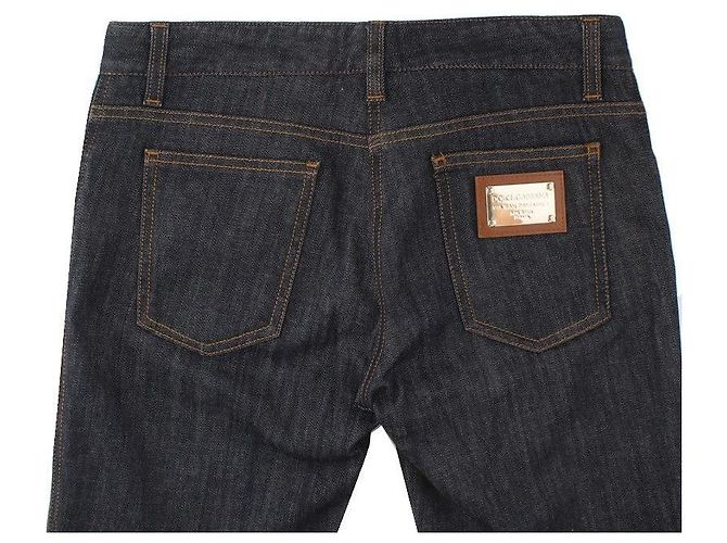 Dolce & Gabbana Pantalones de denim azul índigo Dolce Gabbana - vista 4
