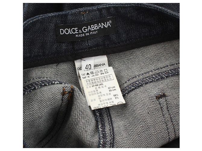 Dolce & Gabbana Pantalones de denim azul índigo Dolce Gabbana - vista 5