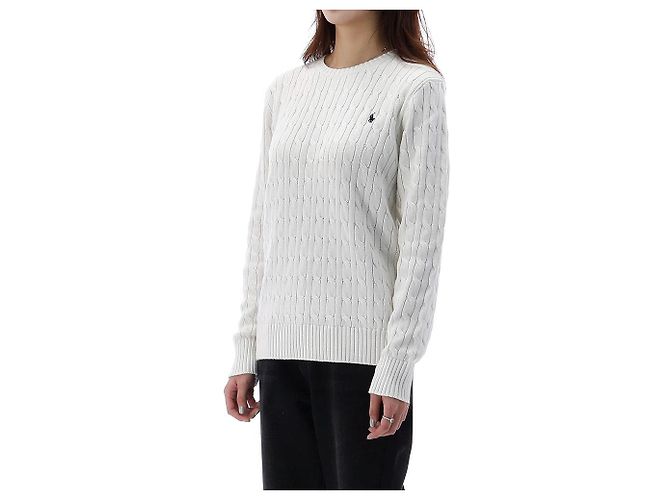 Ralph Lauren Zopfstrick Erwachsenengröße mit Pony-Logo Silber - Ansicht 3