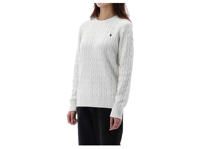 Ralph Lauren Zopfstrick Erwachsenengröße mit Pony-Logo Silber - Ansicht 6