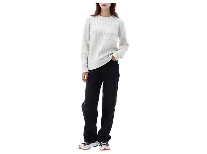 Ralph Lauren Zopfstrick Erwachsenengröße mit Pony-Logo Silber - Ansicht 9