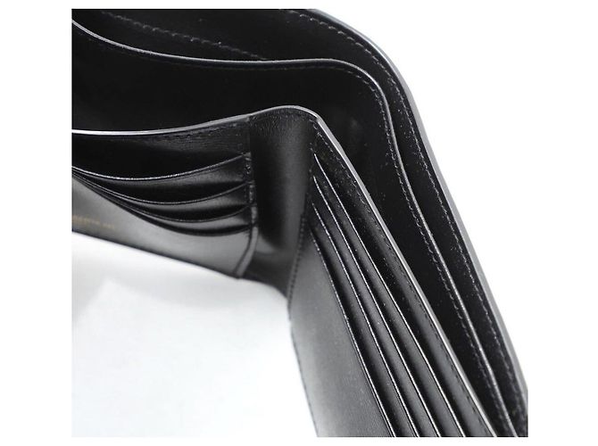 Saint Laurent Gold Logo Bi-fold Wallet Black - view 6