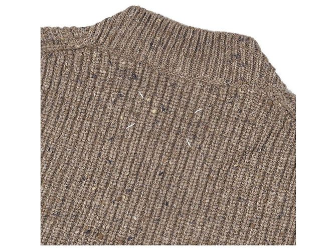 Maison Martin Margiela Maglione in lana con punto indietro da uomo Marrone - vista 7