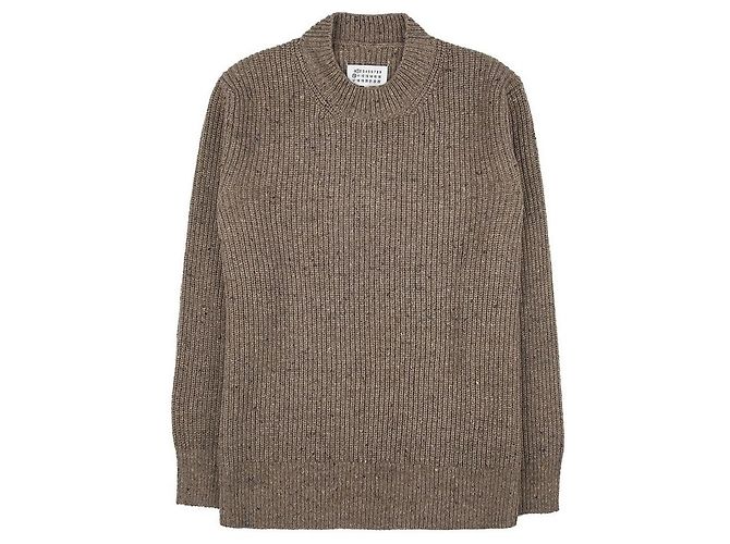 Maison Martin Margiela Maglione in lana con punto indietro da uomo Marrone - vista 9