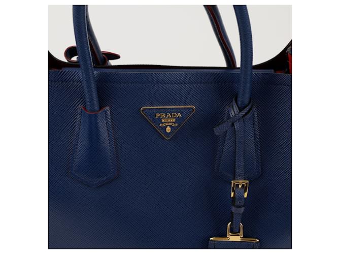 Prada Doppelter Tote Bag Blau - Ansicht 2