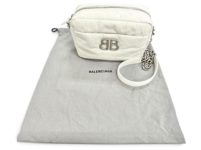 Borsa a tracolla Balenciaga Monaco Arena in pelle di vitello con catena - vista 2