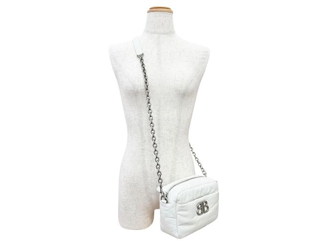 Borsa a tracolla Balenciaga Monaco Arena in pelle di vitello con catena - vista 3