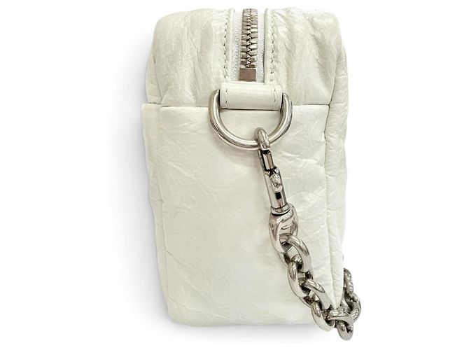 Borsa a tracolla Balenciaga Monaco Arena in pelle di vitello con catena - vista 5