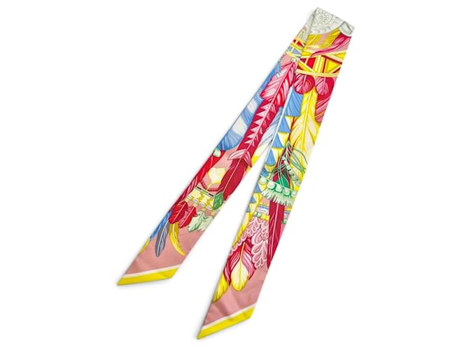 Hermès Foulard di seta Hermes Twilly Danse Pacifique Multicolore - vista 2