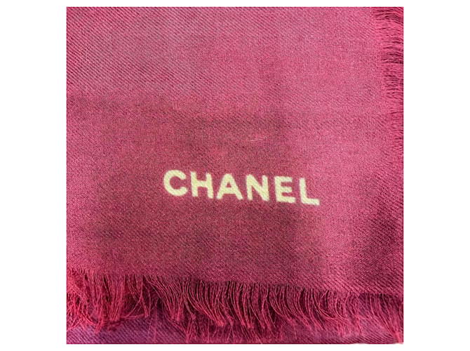 Sciarpa in cashmere Chanel Bordeaux Bordò - vista 5
